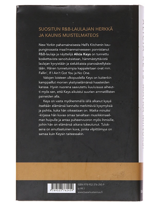 Matka minuksi - Keys, Alicia - Elämäkerrat ja muistelmat - 10105472891 - 1