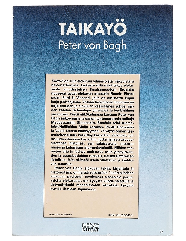 Taikayö - Bagh, Peter von - Musiikki- ja elokuvakirjat - 10105472927 - 1