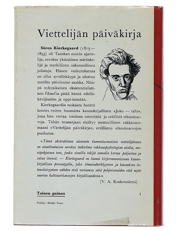 Viettelijän päiväkirja - Sören, Kierkegaard - Romaanit ja novellit - 10105472975 - 1