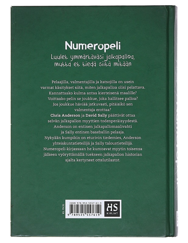 Numeropeli : luulet ymmärtäväsi jalkapalloa, mutta et tiedä siitä mitään - Anderson, Chris - Tietokirjat ja oppaat - 10105472994 - 1