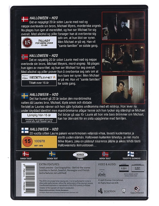 Halloween - H20 - DVD - DVD-elokuvat - 10105473181 - 1