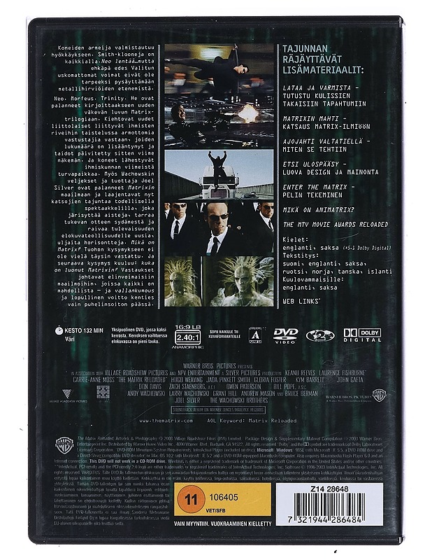 Matrix Reloaded - DVD - DVD-elokuvat - 10105473230 - 1