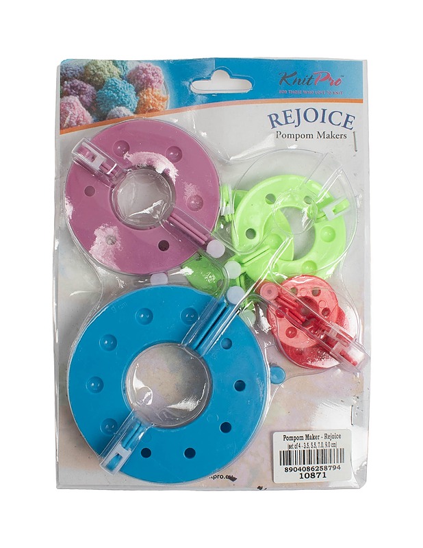 KNIT PRO Pompom Makers, 4 kpl - Käsityö - 10105473238 - 0