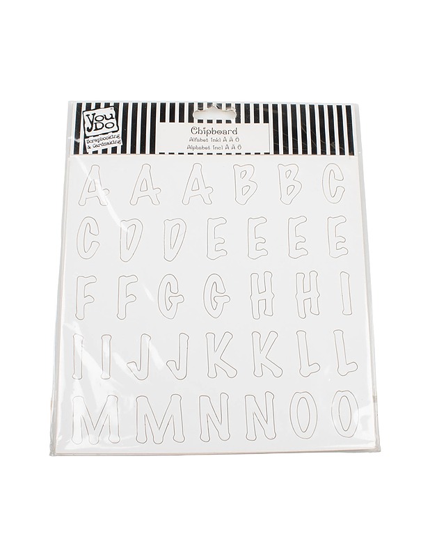 YOU DO Chipboard alfabet askartelukuvio - Askartelu - 10105473400 - 0