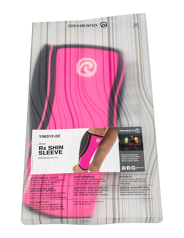 REHBAND Rx Shin Sleeve säärituki, M - Urheiluvaatteet ja fanivaatteet - 10105473435 - 0