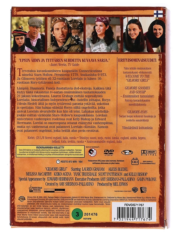 Gilmoren tytöt: kausi 1 - DVD - DVD-elokuvat - 10105473450 - 1