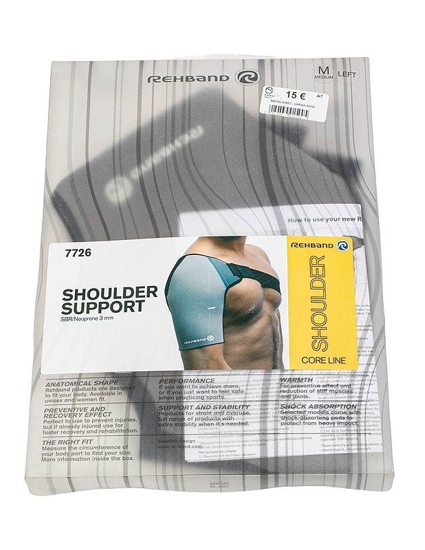 REHBAND 7726 Shoulder Support olkapäätuki (LEFT), M - Urheiluvaatteet ja fanivaatteet - 10105473455 - 0