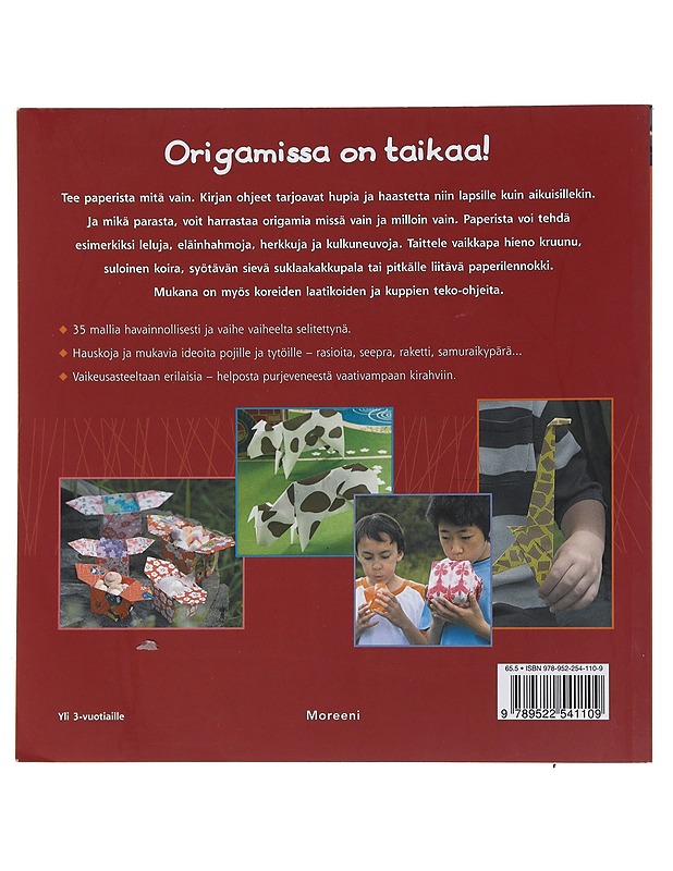 Origamia lapsille : 35 selkeää ohjetta vaihe vaiheelta - Ono, Mari - Tietokirjat ja oppaat - 10105473484 - 1