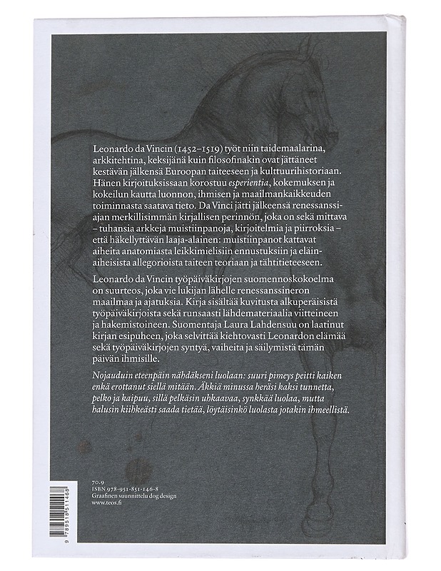 Työpäiväkirjat - Leonardo, da Vinci - Elämäkerrat ja muistelmat - 10105473552 - 1