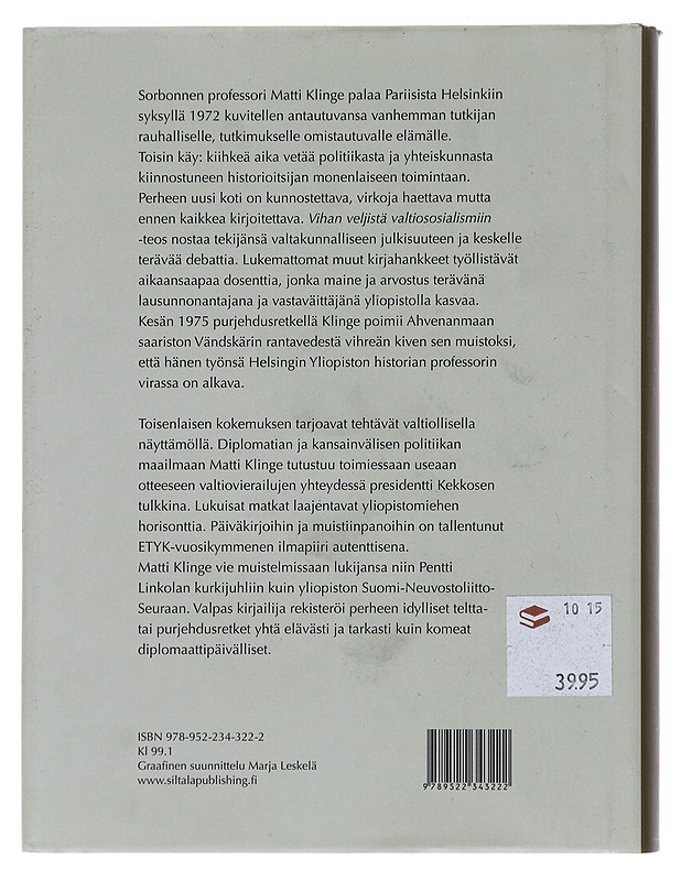 Anarkisti kravatti kaulassa : muistelmia 1972-1982 - Matti Klinge - Elämäkerrat ja muistelmat - 10105473577 - 1