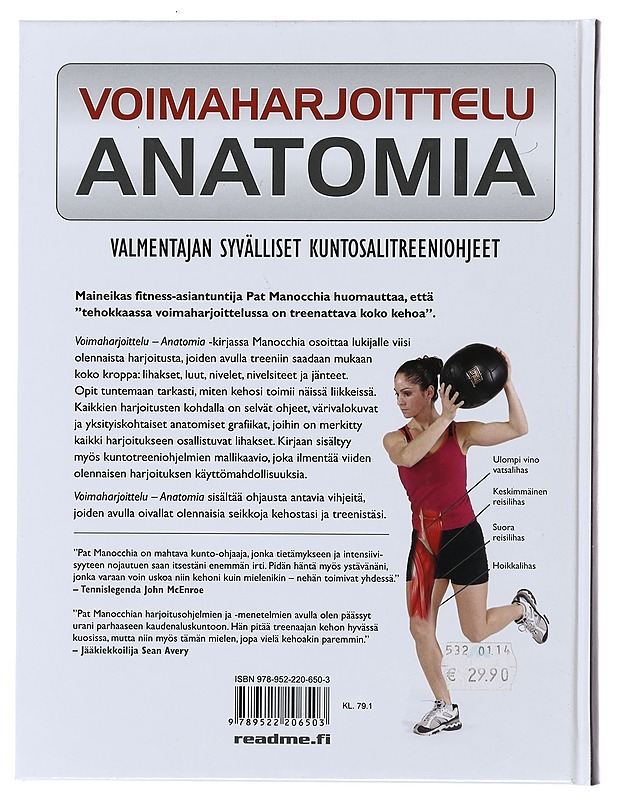 Voimaharjoittelu : anatomia : valmentajan syvälliset kuntosalitreeniohjeet - Manocchia, Pat - Tietokirjat ja oppaat - 10105473672 - 1