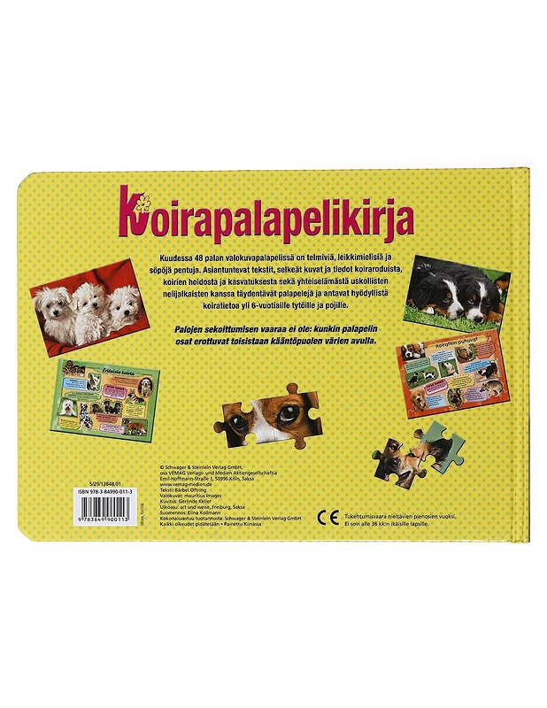 Koirapalapelikirja - 6 palapeliä - Lasten palapelit - 10105473816 - 1