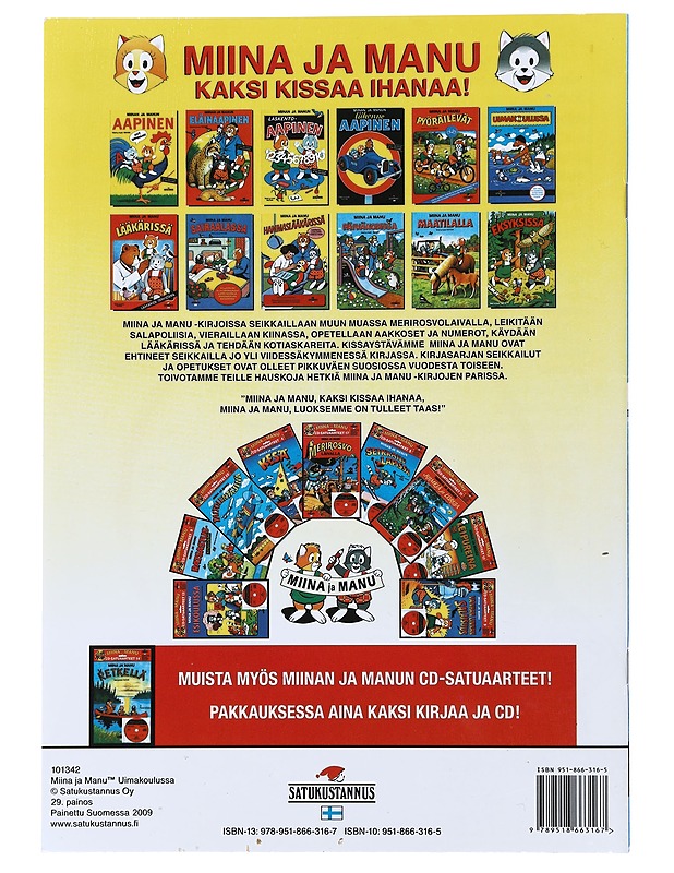 Miina ja Manu uimakoulussa - Teutori - Lastenkirjat - 10105473853 - 1