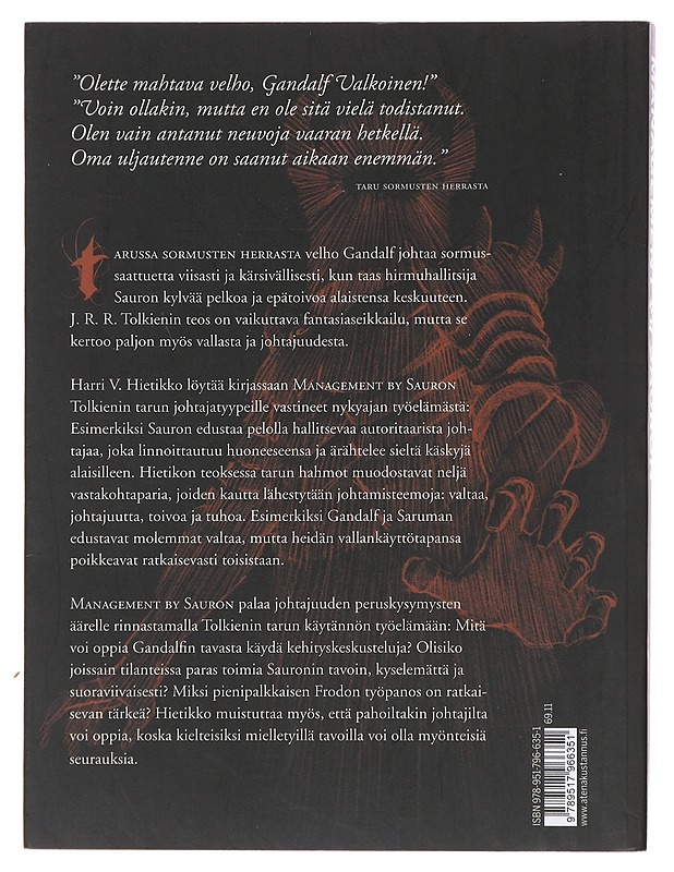 Management by Sauron : Sormusten herran johtamisopas - Harri V. Hietikko - Tietokirjat ja oppaat - 10105473901 - 1