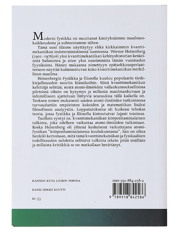 Fysiikka ja filosofia - modernin tieteen vallankumous - Heisenberg, Werner - Tietokirjat ja oppaat - 10105473969 - 1