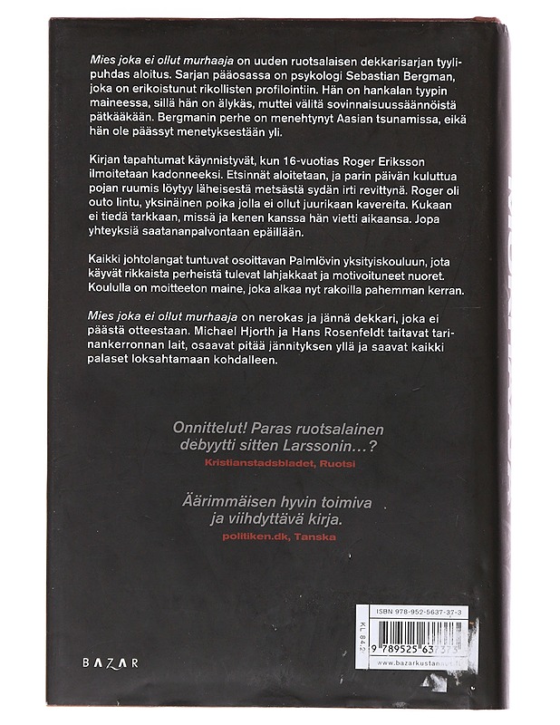 Mies joka ei ollut murhaaja - Hjorth, Michael - Jännitys ja dekkarit - 10105474141 - 1