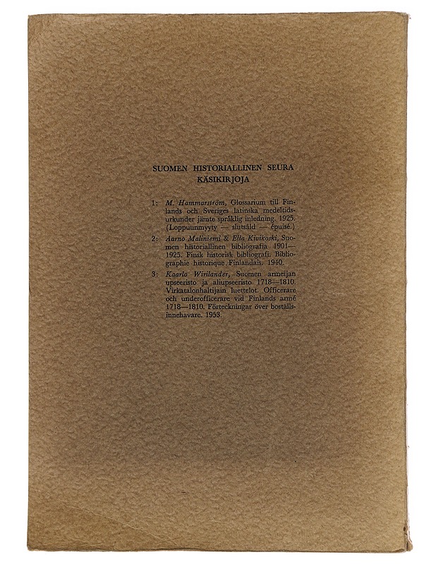 Suomen historiallinen bibliografia 1926-1950 : käsikirjoja IV:1 - Henrik Schauman, J. Vallinkoski - Historiakirjat - 10105474148 - 1
