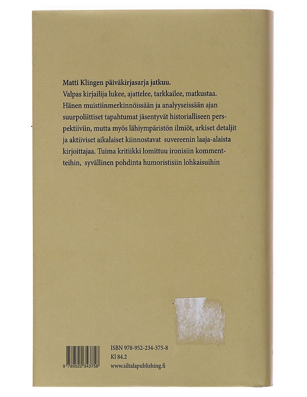 Palmyran raunioilla : päiväkirjastani 2015-2016 - Matti Klinge - Elämäkerrat ja muistelmat - 10105474171 - 1