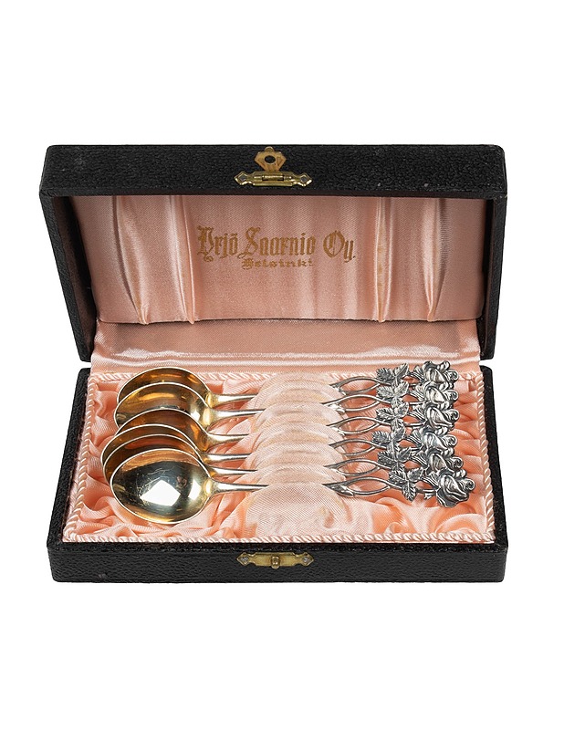 Ruusu hopeiset kahvilusikat, 6 kpl - Aterimet - 10105474298 - 0