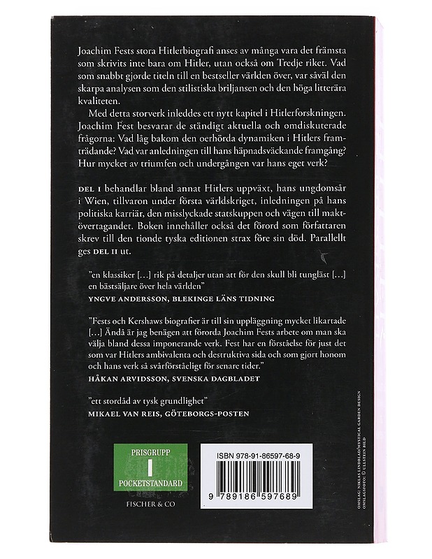 Hitler : en biografi 1-2 - Fest, Joachim - Elämäkerrat ja muistelmat - 10105474321 - 1