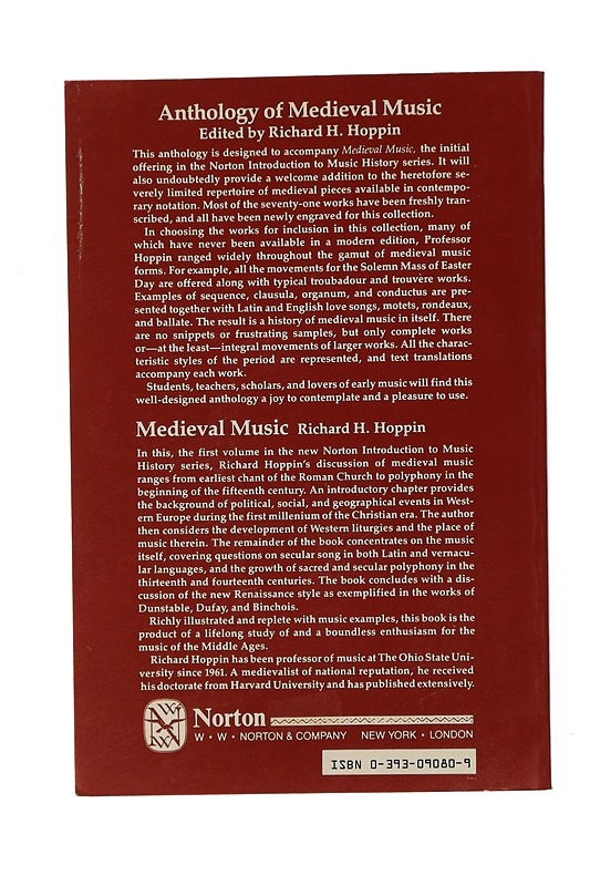 Anthology of medieval music - Hoppin, Richard H. - Historiakirjat - 10105474482 - 1
