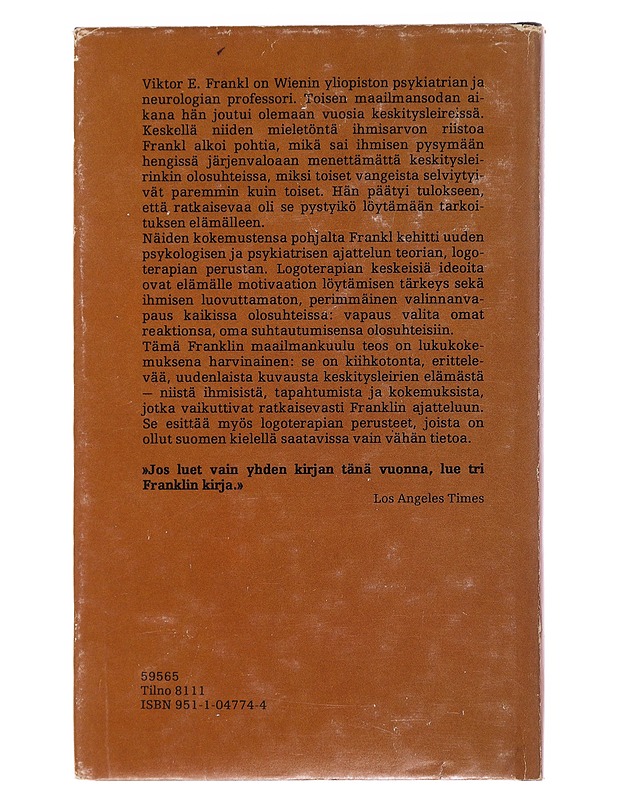 Ihmisyyden rajalla - Frankl, Viktor E. - Romaanit ja novellit - 10105474671 - 1