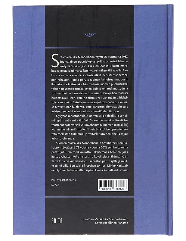 Marskin salattu rahasto - Karjalainen, Mikko - Historiakirjat - 10105474689 - 1