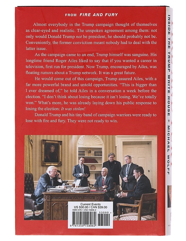 Fire and Fury : Inside the Trump White House - Wolff, Michael - Elämäkerrat ja muistelmat - 10105474707 - 1