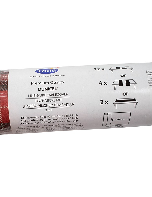 DUNI Tartan pöytäliina, 40x480cm  - Pöytäliinat - 10105474732 - 1