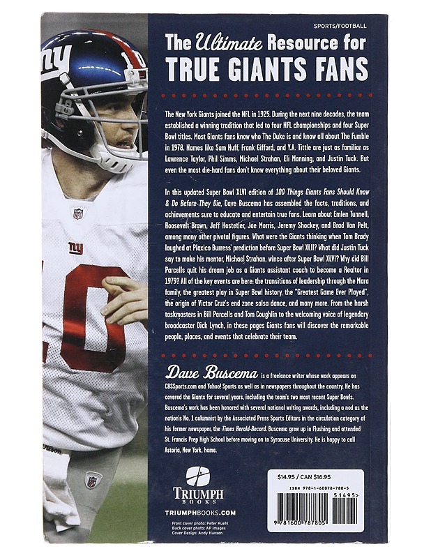100 things Giants fans shoud know & do before they die - Dave Buscema - Tietokirjat ja oppaat - 10105474795 - 1