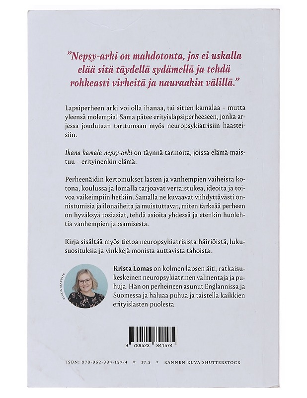 Ihana kamala nepsy-arki - Krista Lomas - Kirja lahjaksi - 10105474838 - 1