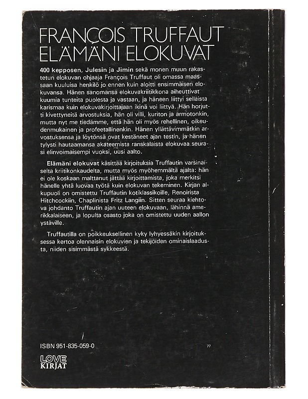 Elämäni elokuvat - Fracois Truffaut - Musiikki- ja elokuvakirjat - 10105474835 - 1