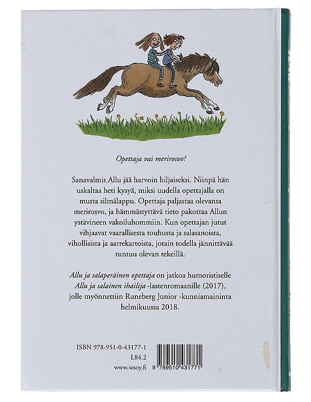 Allu ja salaperäinen opettaja - Palviainen, Jukka-Pekka - Lastenkirjat - 10105474951 - 1