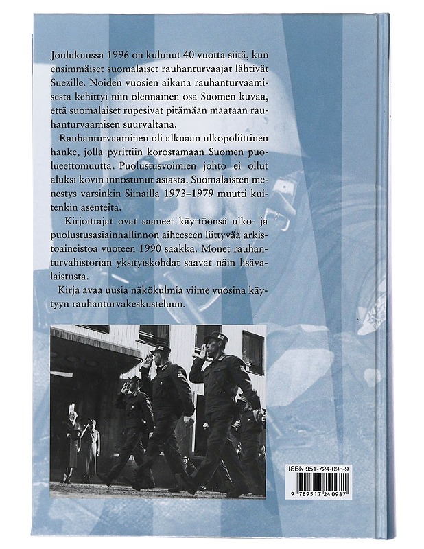 Suomi rauhanturvaajana 1956-1990 - Jarl Kronlund - Juha Valla - Historiakirjat - 10105474964 - 1