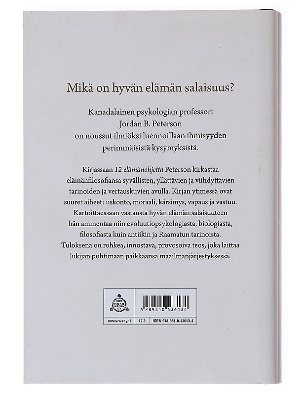 12 elämänohjetta : käsikirja kaaosta vastaan - Peterson, Jordan B. - Kirja lahjaksi - 10105474968 - 1