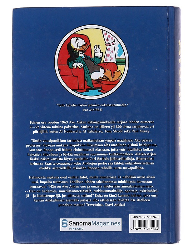 Aku Ankka. II osa : näköispainos vuosikerrasta 1963 - Disney, Walt - Sarjakuvat - 10105475022 - 1