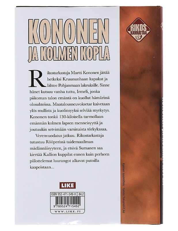 Kononen ja kolmen kopla - Eero Pasanen - Jännitys ja dekkarit - 10105475214 - 1