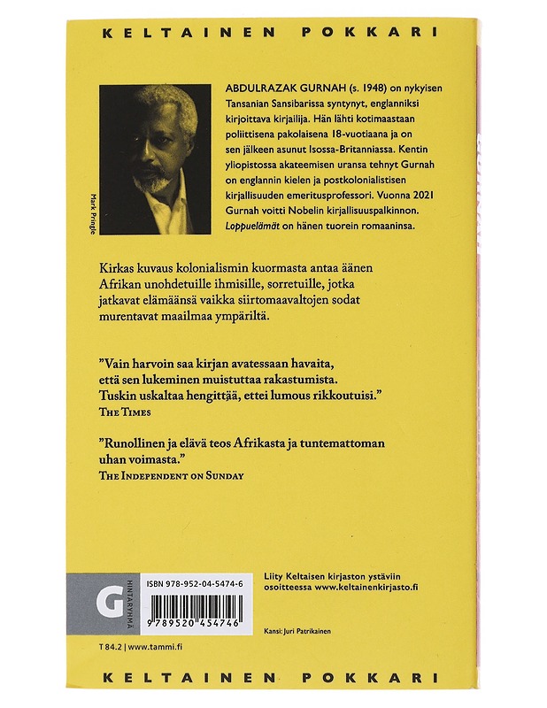 Loppuelämät - Gurnah, Abdulrazak - Romaanit ja novellit - 10105475249 - 1