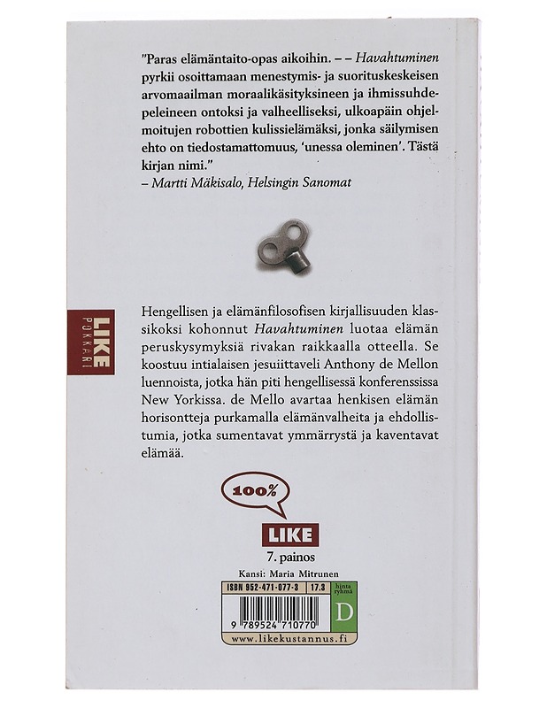 Havahtuminen - De Mello, Anthony - Hyvinvointikirjat - 10105475257 - 1