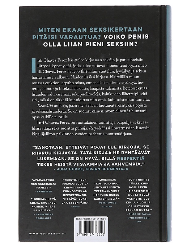 Respektiä : seksikirja pojille - Chavez Perez, Inti - Nuorten kirjat - 10105475338 - 1