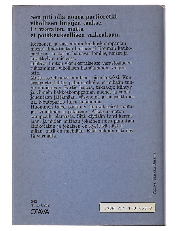 Noutopartio : romaani - Jorma Kurvinen - Romaanit ja novellit - 10105475377 - 1