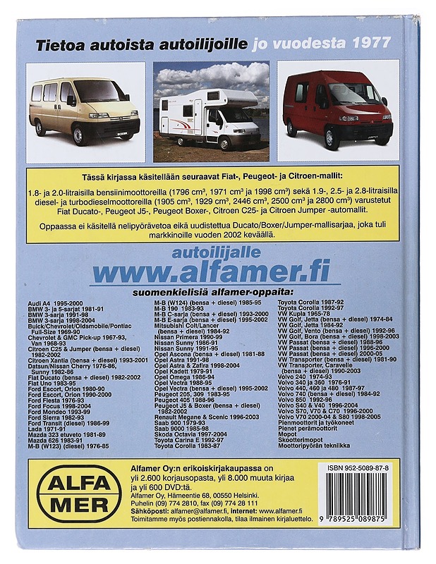 Fiat Ducato, Peugeot J5 & Boxer, Citroen C25 & Jumper 1982-2002 : korjausopas - Etzold, Hans-Rüdiger - Tietokirjat ja oppaat - 10105475391 - 1