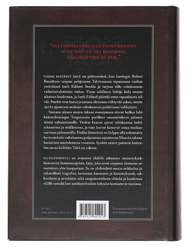 Valtaistuinpeli - Martin, George R. R. - Fantasia- ja scifi - 10105475409 - 1