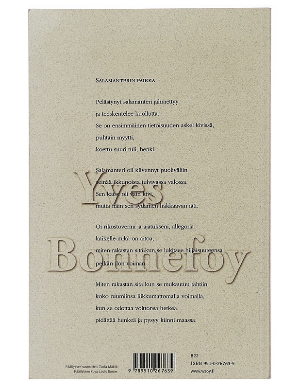 Douve puhuu - Bonnefoy, Yves - Romaanit ja novellit - 10105475537 - 1