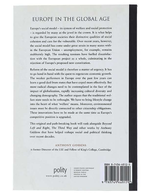 Europe in the global age - Anthony Giddens - Historiakirjat - 10105475715 - 1