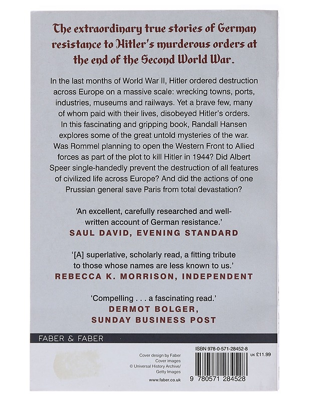 Disobeying Hitler - Randall Hansen - Historiakirjat - 10105475764 - 1