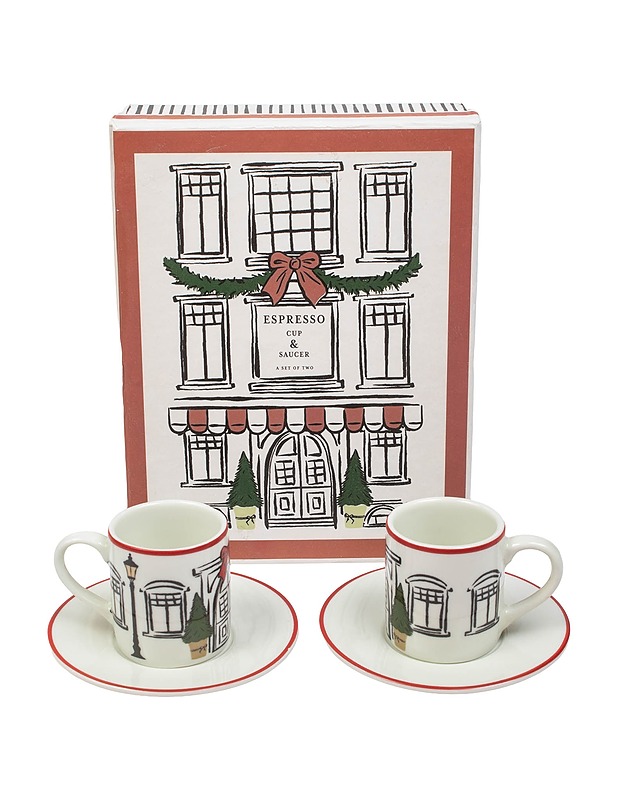 H&M HOME espressokuppi ja aluslautanen kahdelle - Mukit ja kahvikupit - 10105475771 - 0