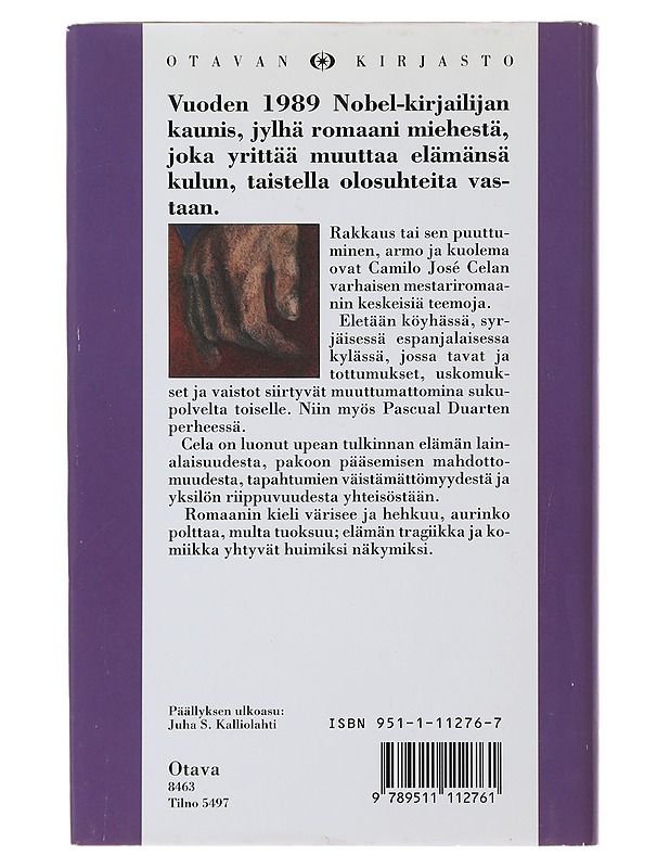 Pascual Duarten perhe - Cela, Camilo José - Romaanit ja novellit - 10105475784 - 1