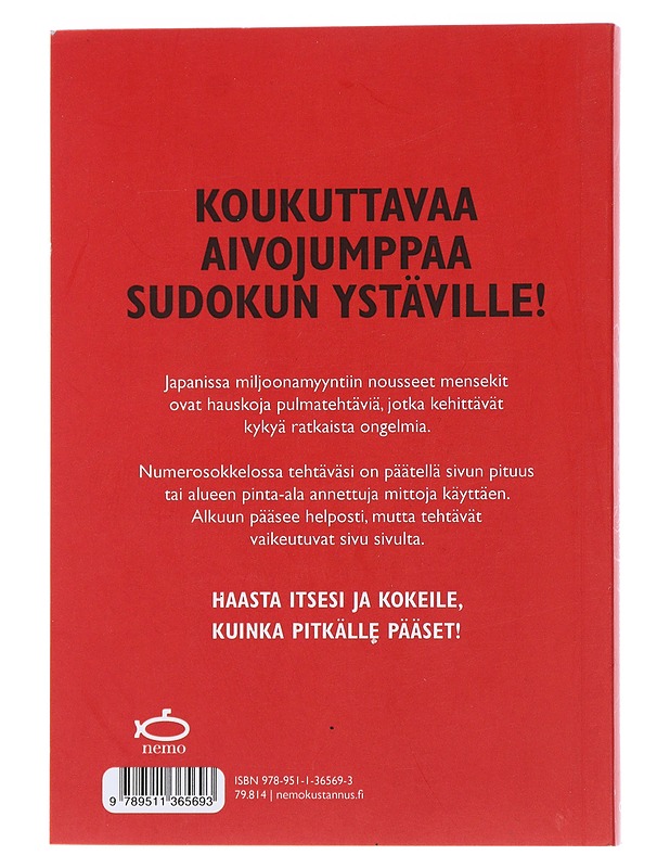 Menseki - japanilainen numerosokkelo - Inaba, Naoki - Kirja lahjaksi - 10105475812 - 1