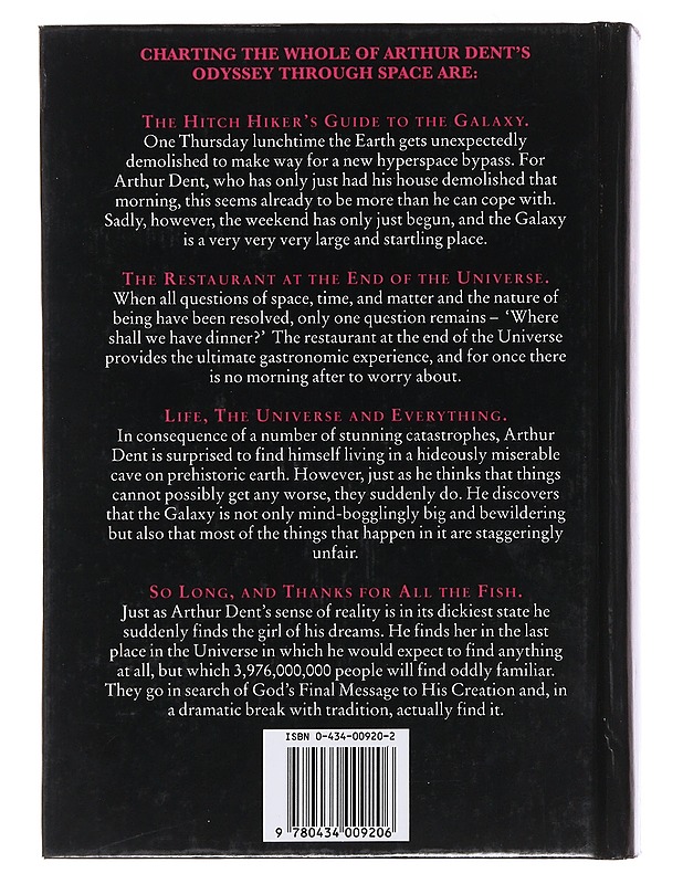 The hitch hiker's guide to the galaxy : a trilogy in four parts - Douglas Adams - Romaanit ja novellit - 10105475872 - 1